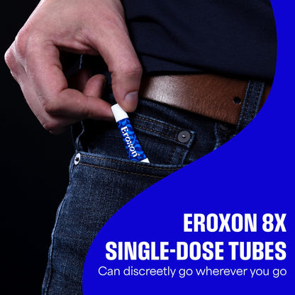 Eroxon Erectile Dysfunction Treatment Gel, New Clinically Proven Topical Gel, Helps Get an Erection Within 10 Minutes, 8 Single Use Tubes